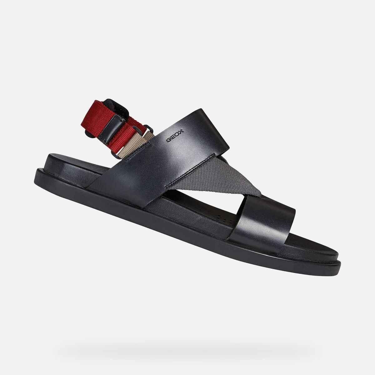Giày Sandal Nam Geox U Taormina B - Smo.Lea+Text
