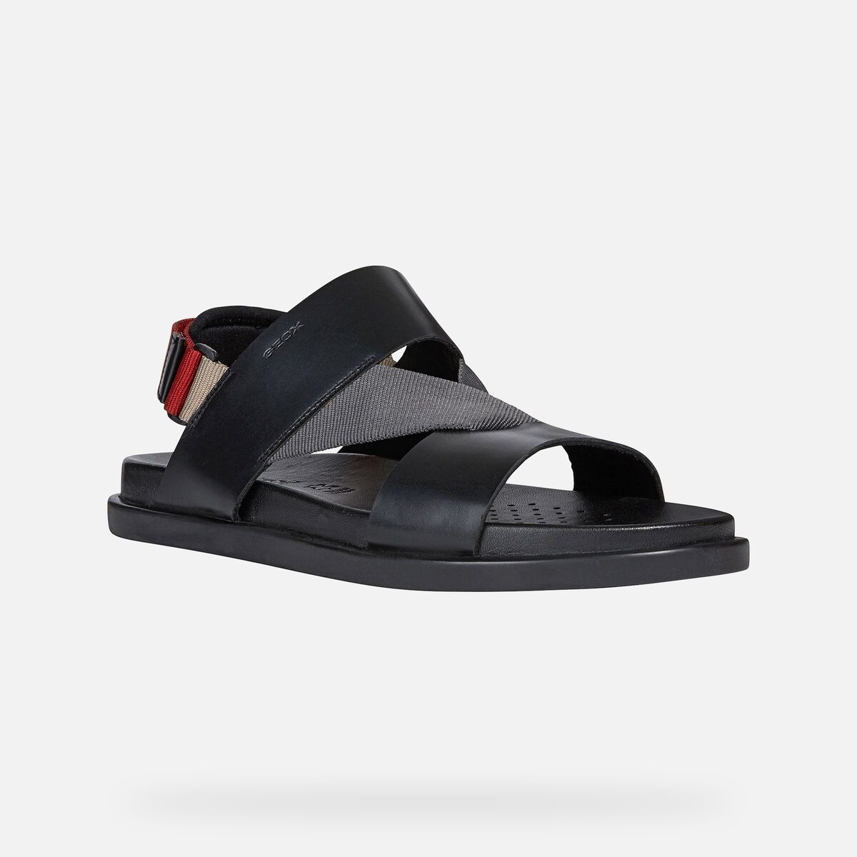 Giày Sandal Nam Geox U Taormina B - Smo.Lea+Text