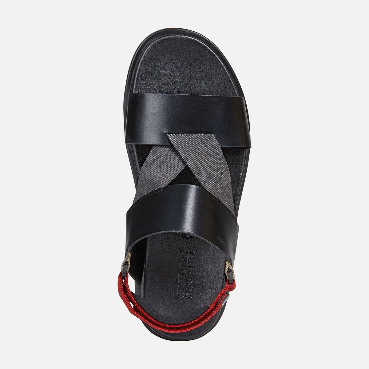 Giày Sandal Nam Geox U Taormina B - Smo.Lea+Text