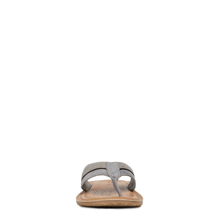 Dép geox u artie e (u92v1e) suede+wash.canvas dk stone