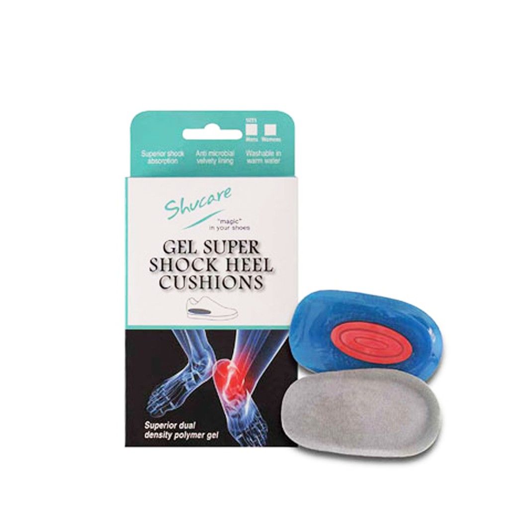  Miếng Lót Giày Bảo Vệ Gót Chân Shucare Gel Super Shock Heel Cushion Men 