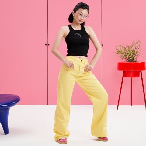  Quần Jeans Nữ DOTTIE Dài Ống Rộng - Q0282 