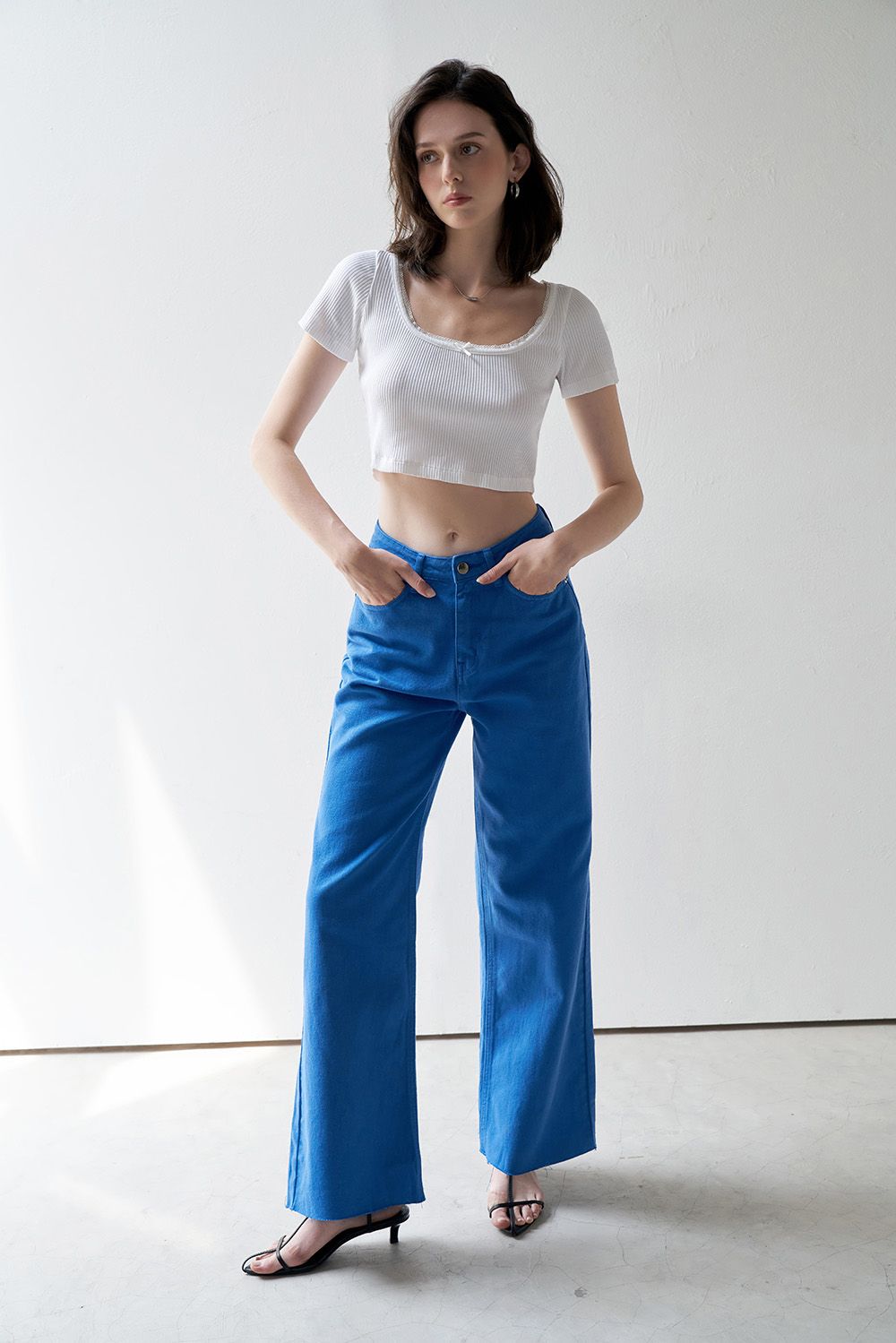  Quần Jeans Nữ DOTTIE Dài Ống Rộng - Q0282 