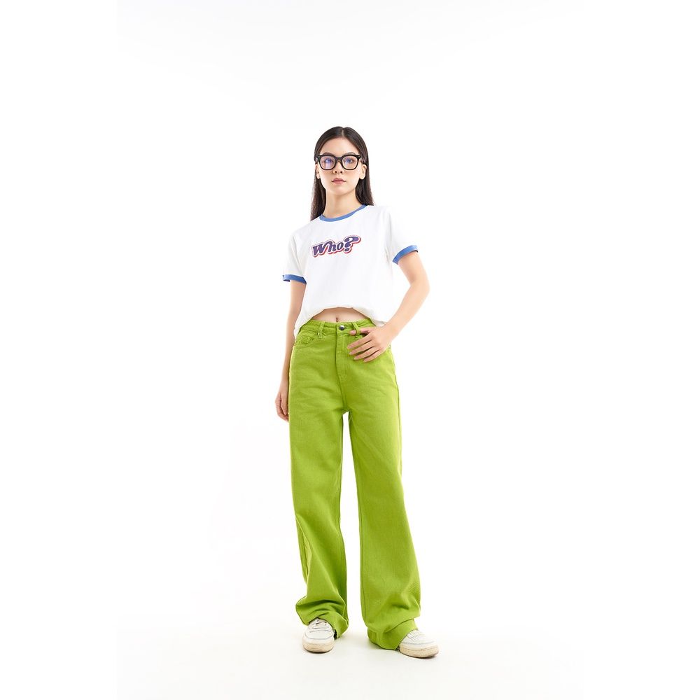  Quần Jeans Nữ DOTTIE Dài Ống Rộng - Q0282 