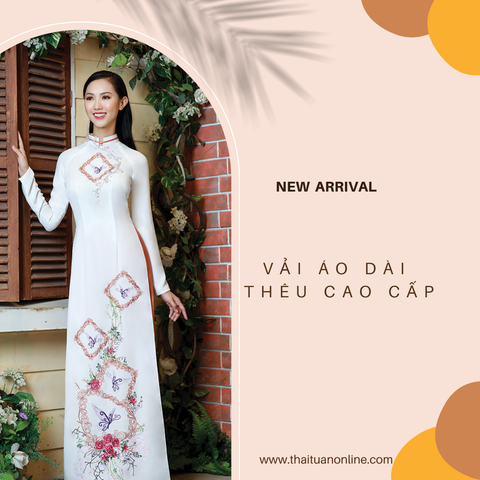 ASB63576Q1 Vải Áo Dài Thêu Cao Cấp