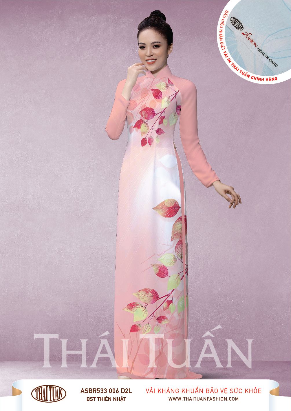 ASBR533-006-D2L | Vải Áo Dài Hoa Văn In