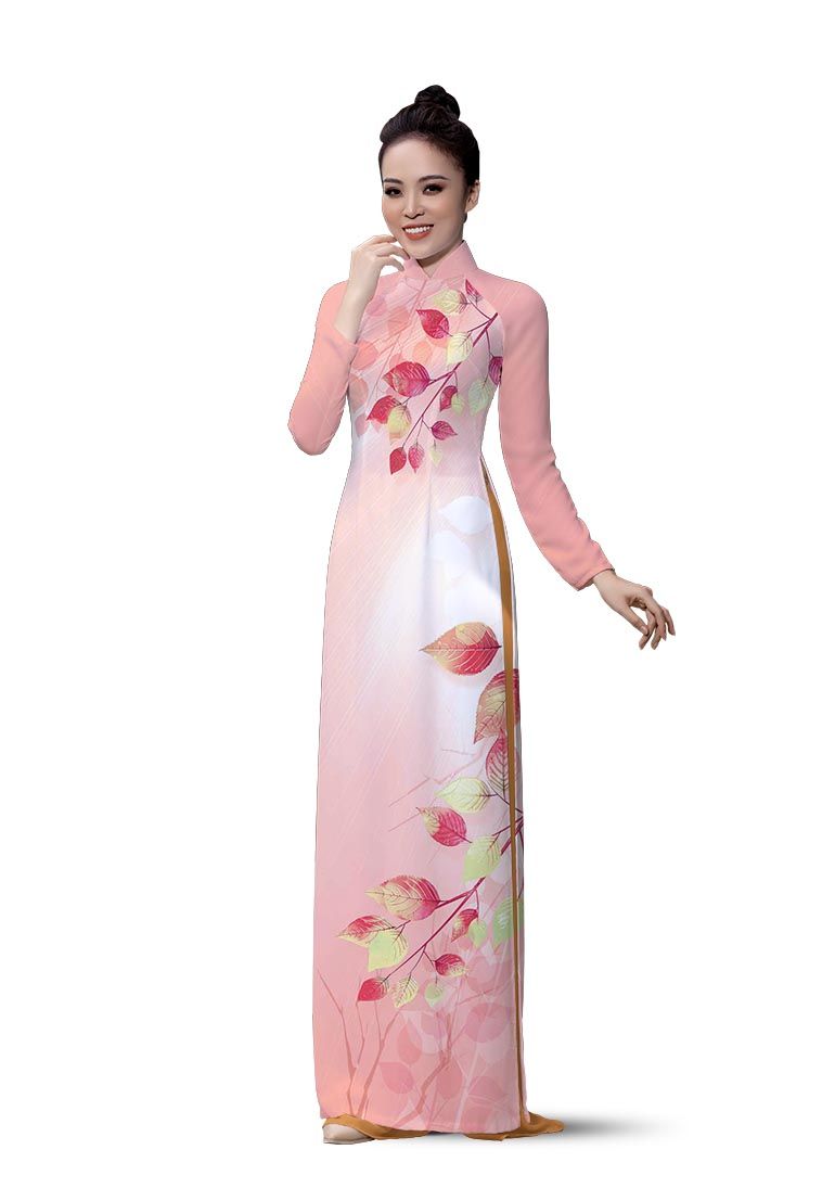 ASBR533-006-D2L | Vải Áo Dài Hoa Văn In