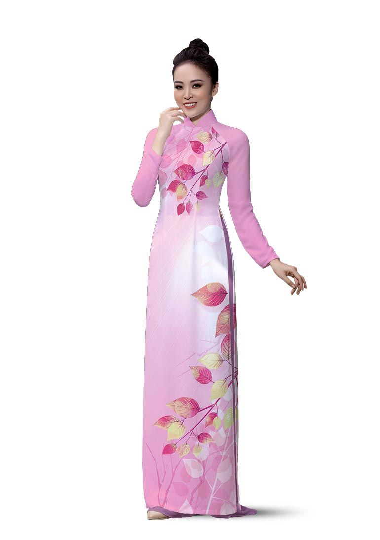 ASBR533-206-D2L | Vải Áo Dài Hoa Văn In