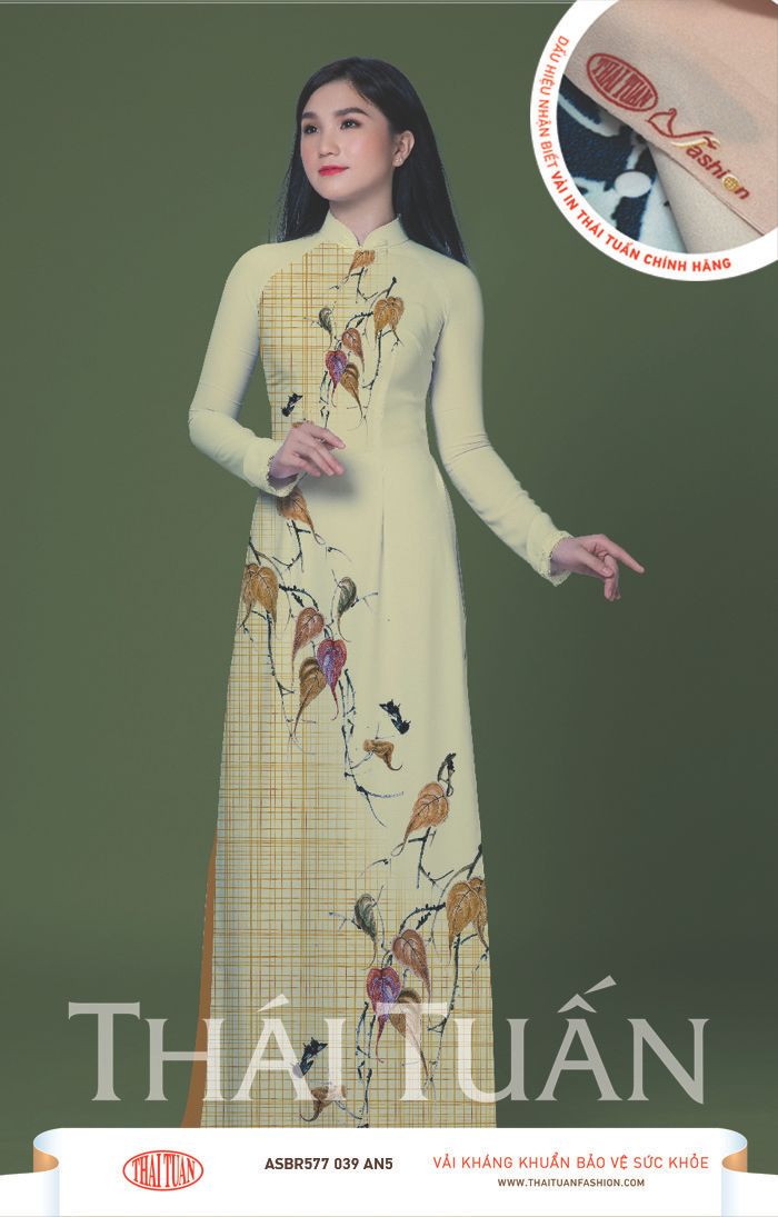 ASBR577-039-AN5 | Vải Áo Dài Hoa Văn In