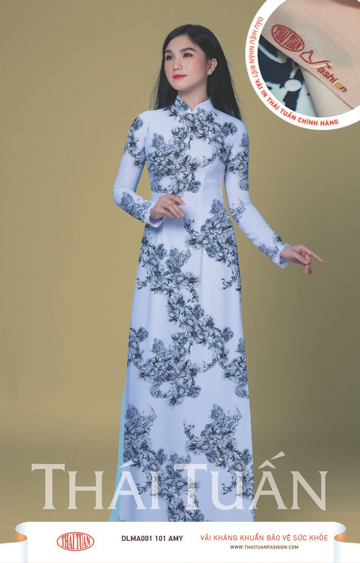 DLMA001-101-AMY | Vải Áo Dài Hoa Văn In