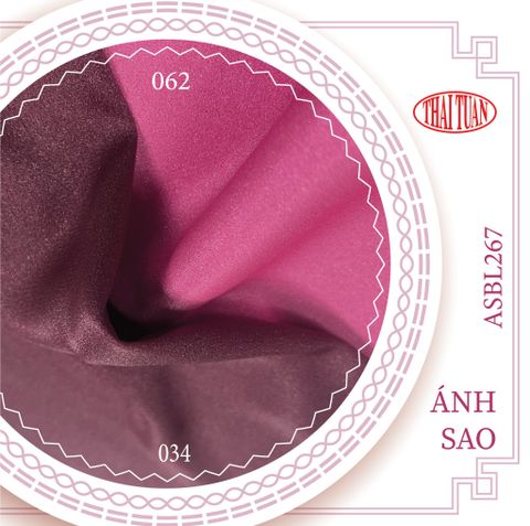 ASBL267034 Vải Lụa Ánh Sao Màu Mận Ánh Tím