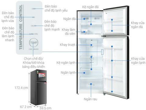 Tủ lạnh Toshiba GR-RT468WE-PMV(58)-MM 338 lít