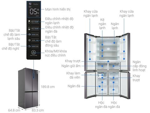 Tủ lạnh TOSHIBA GR-RF610WE-PMV(37)-SG xám