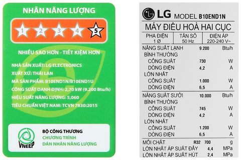 Điều hòa LG B10END1 9 2 chiều inverter