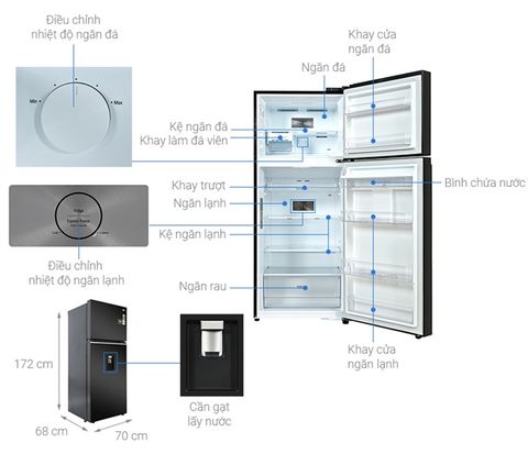 Tủ lạnh LG 374lit GN-D372BL