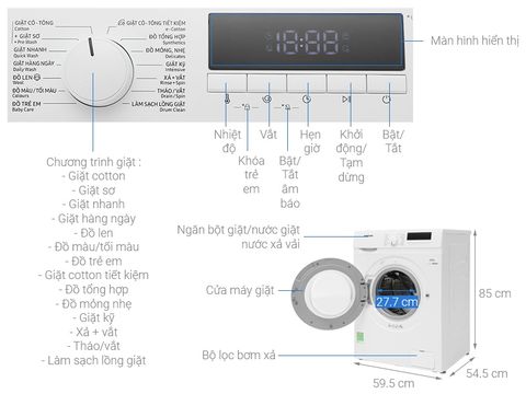 Máy giặt cửa ngang Samsung 9kg WW90T3040WW/SV