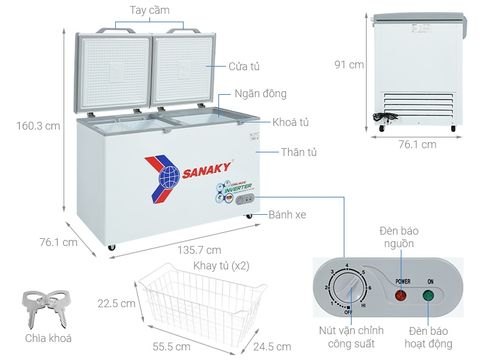 Tủ đông SANAKY VH5699HY3 inverter