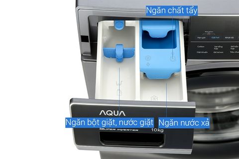 Máy giặt AQUA AQD-A1000G.S cửa ngang 10kg xám