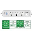 Ổ cắm đa năng 4 lỗ, 2 chấu, 1 công tắc GONEO GNVN-N1040-30 3met