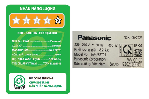 Máy giặt Panasonic NA-F82Y01DRV 8.2kg