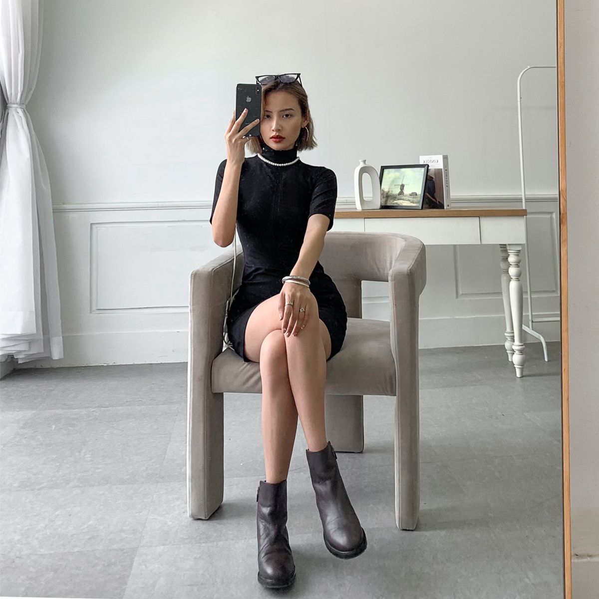 High Neck Backless Dress