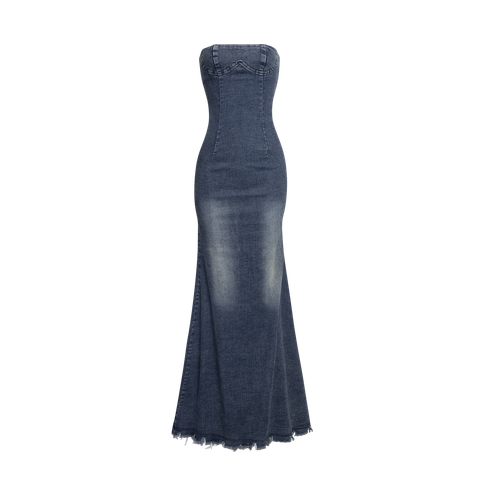  BLUM - Tube Fisht Tail Denim Dress 