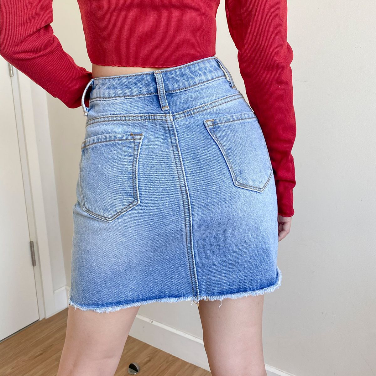 Torn Skirt Jeans