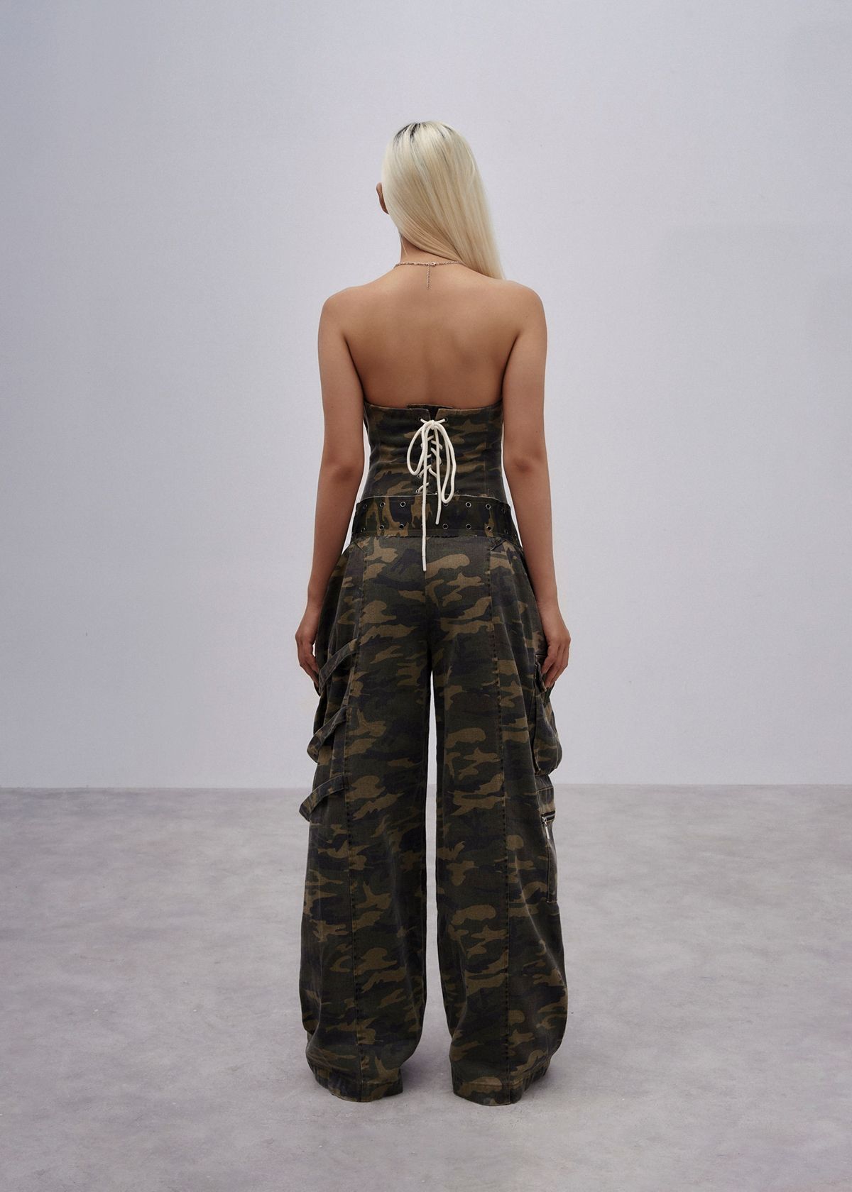 CAMO - Wide Leg Tube Jumpsuit