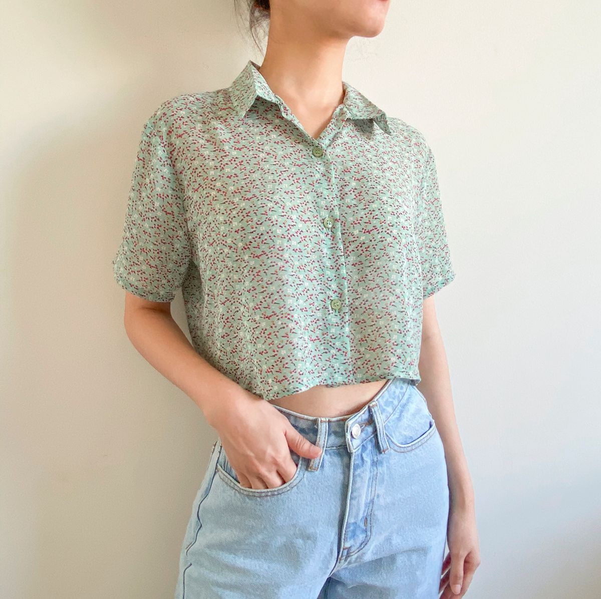 Floral Chiffon Croptop