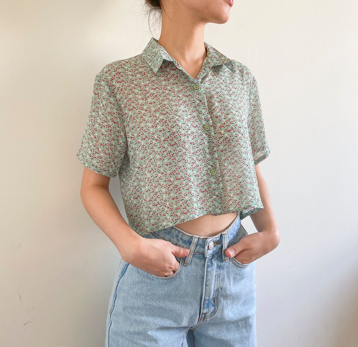 Floral Chiffon Croptop
