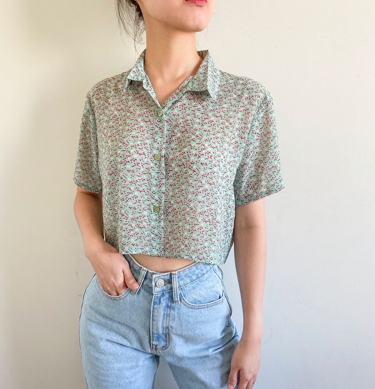 Floral Chiffon Croptop