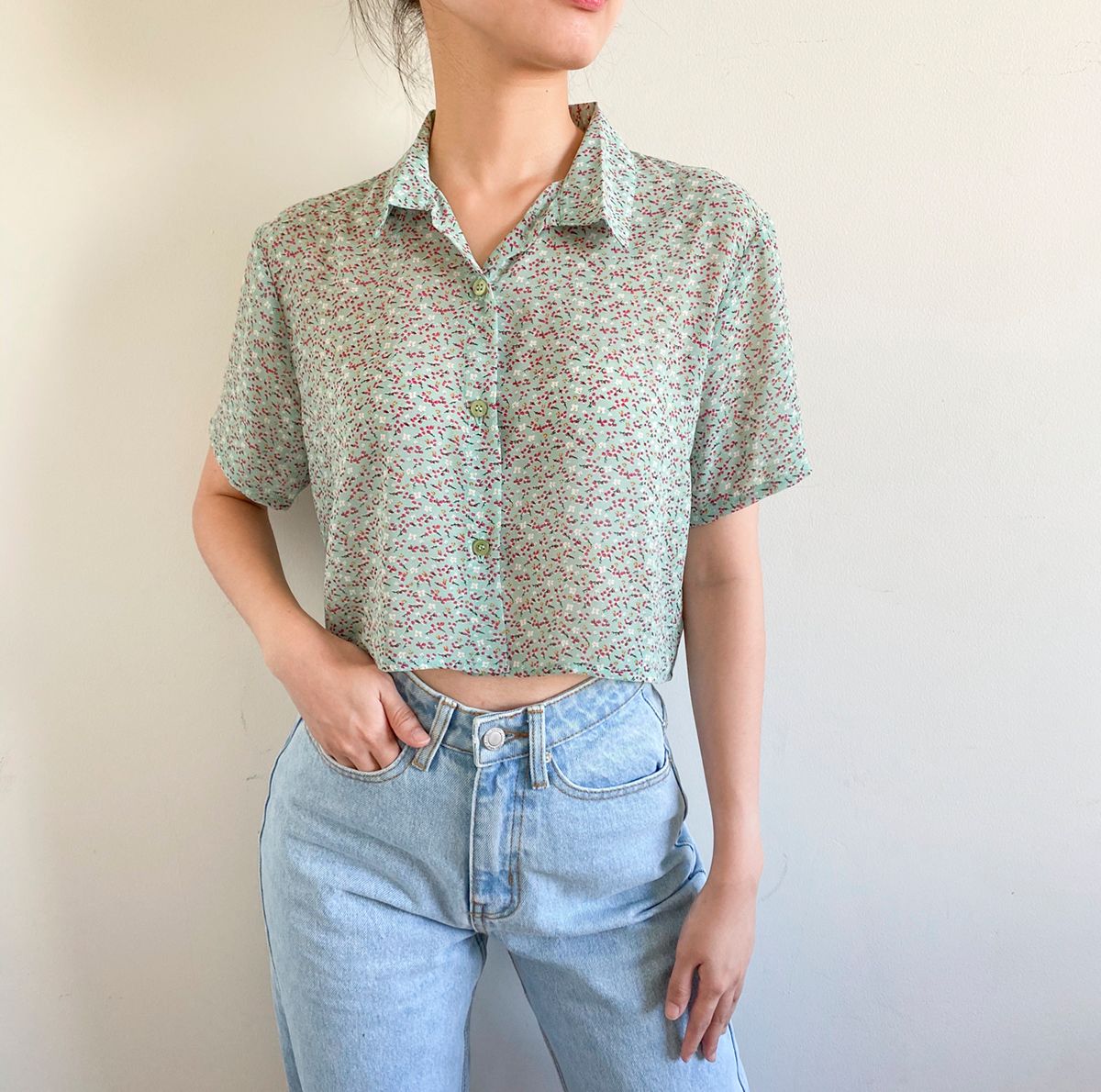 Floral Chiffon Croptop