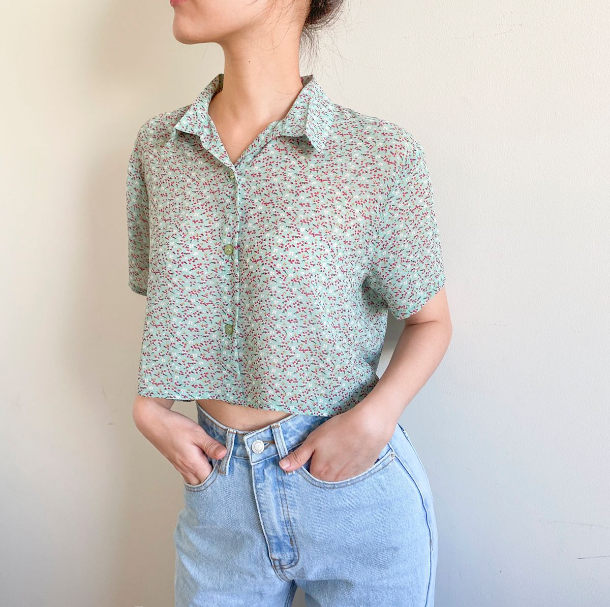 Floral Chiffon Croptop