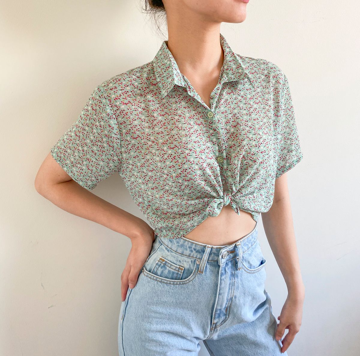 Floral Chiffon Croptop