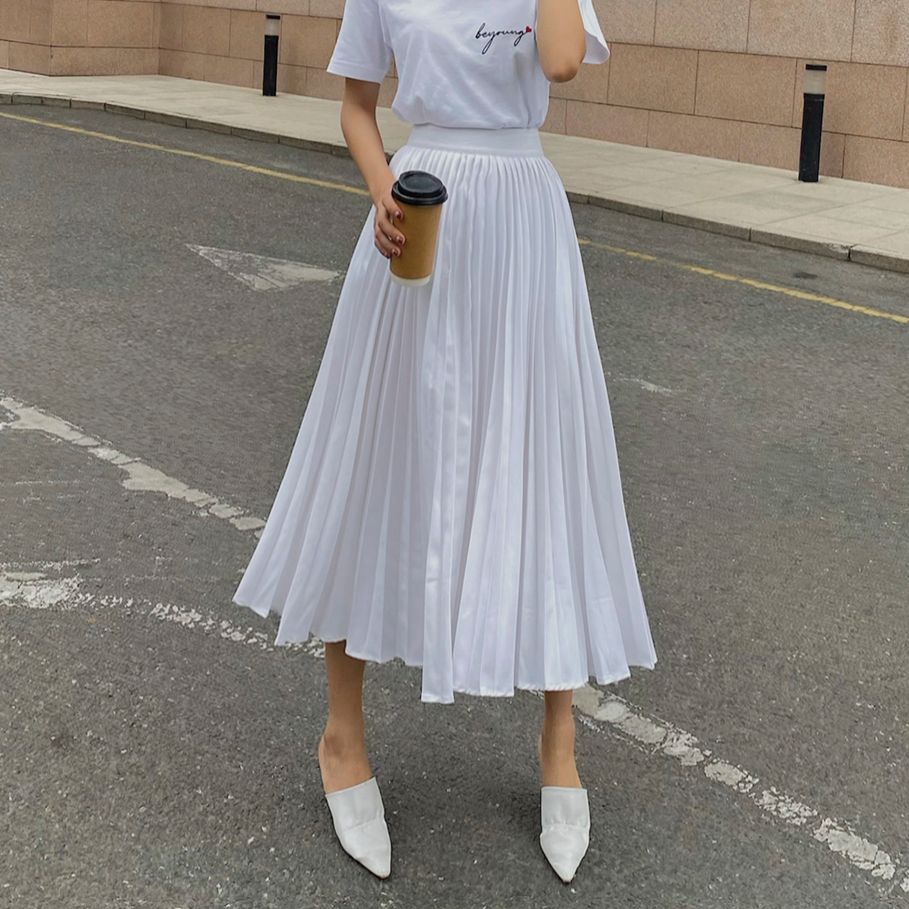 Pleated Midi Skirt