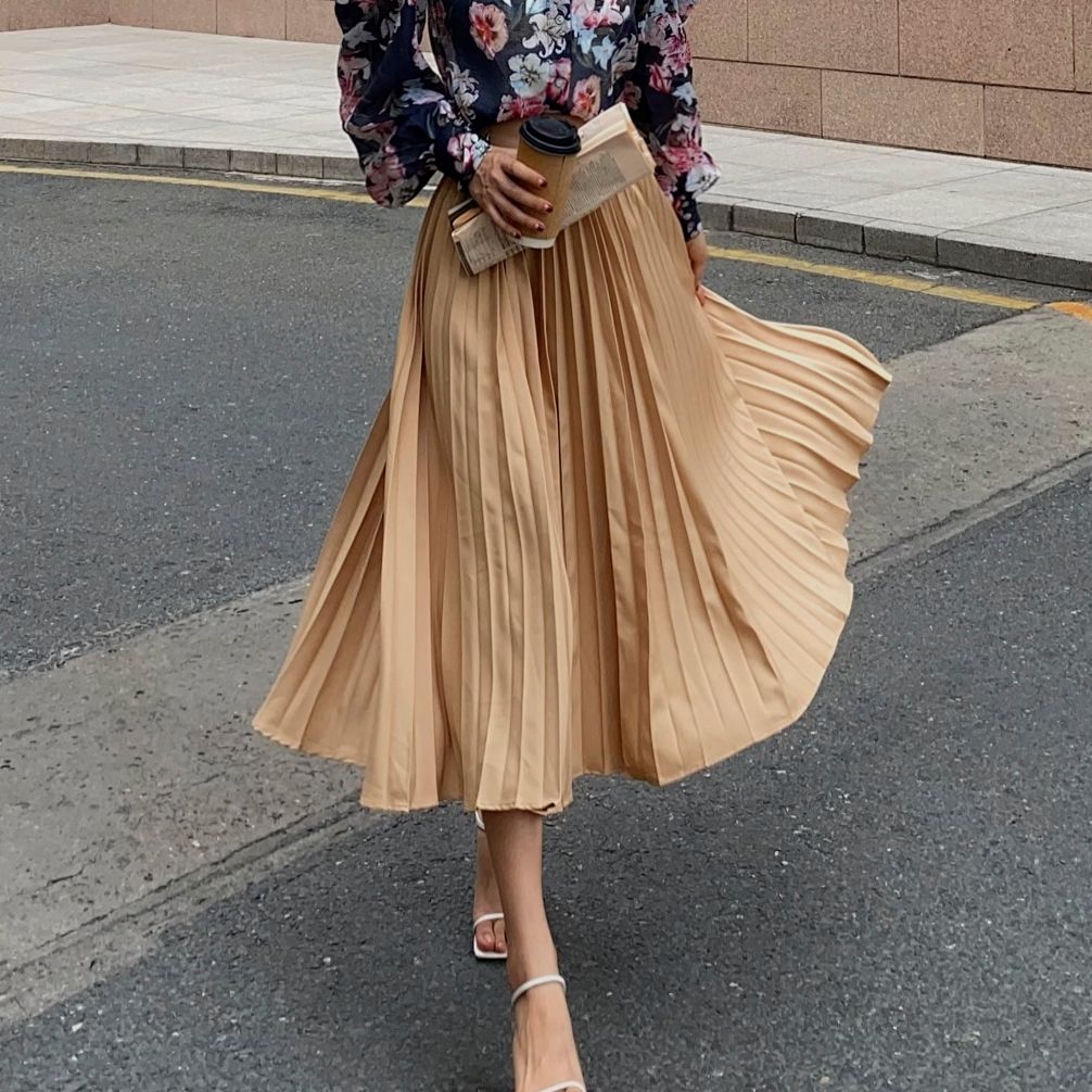 Pleated Midi Skirt