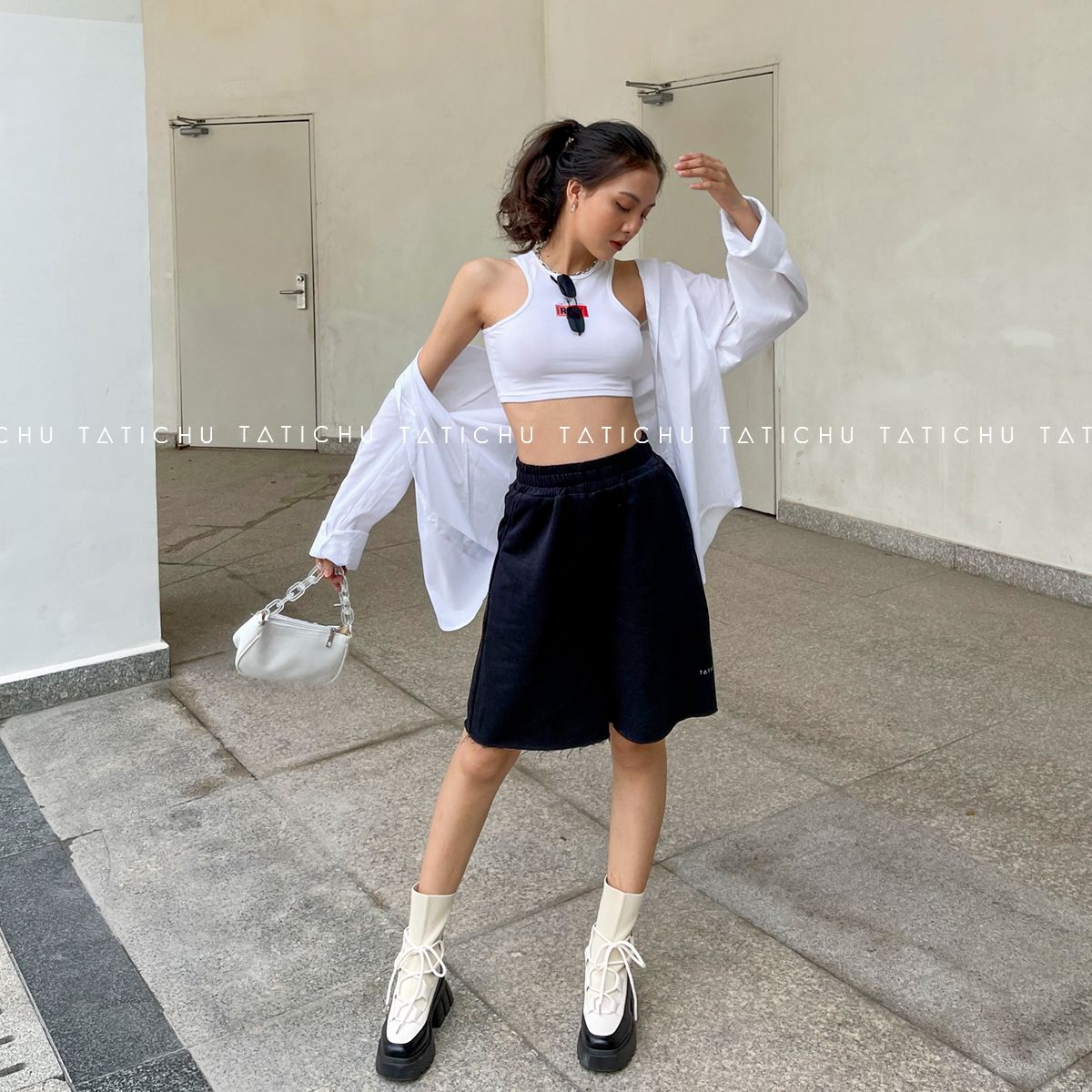 Drawstring Longline Short