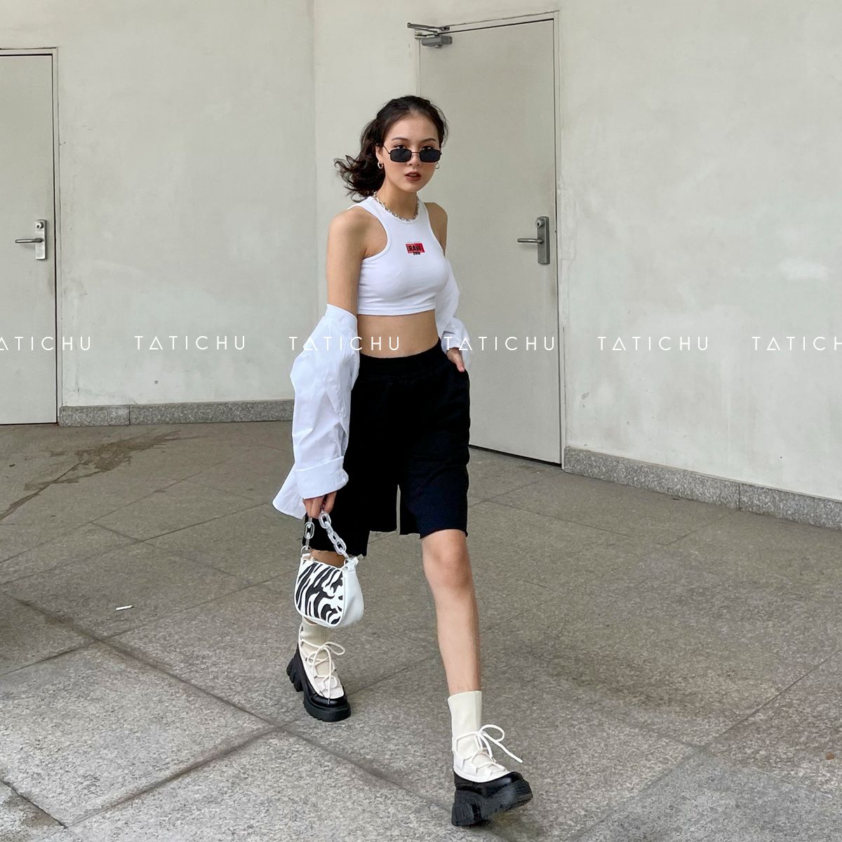 Drawstring Longline Short