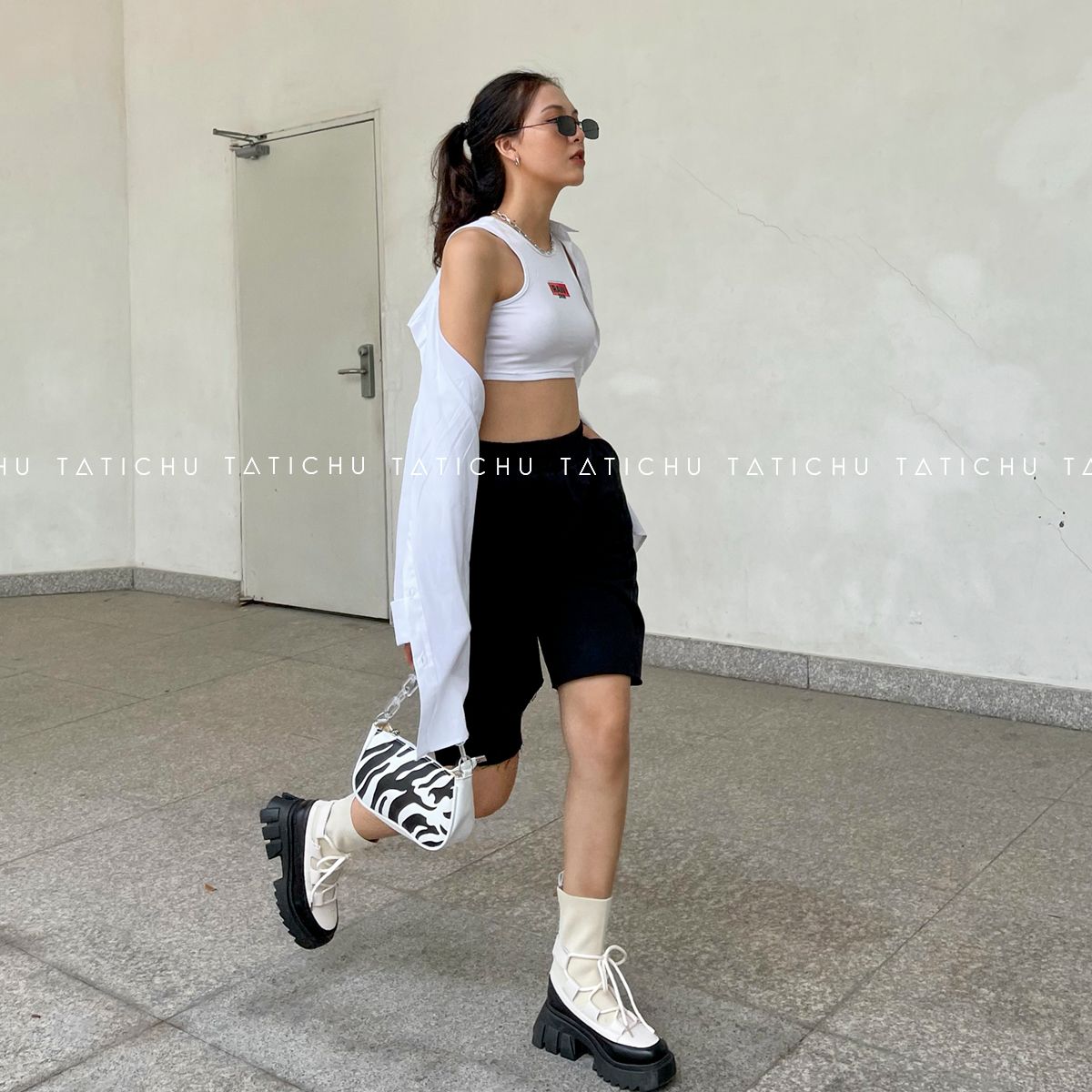 Drawstring Longline Short