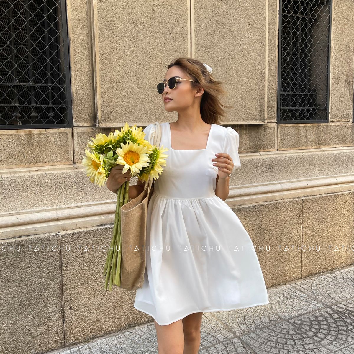 Square Neck Babydoll Dress