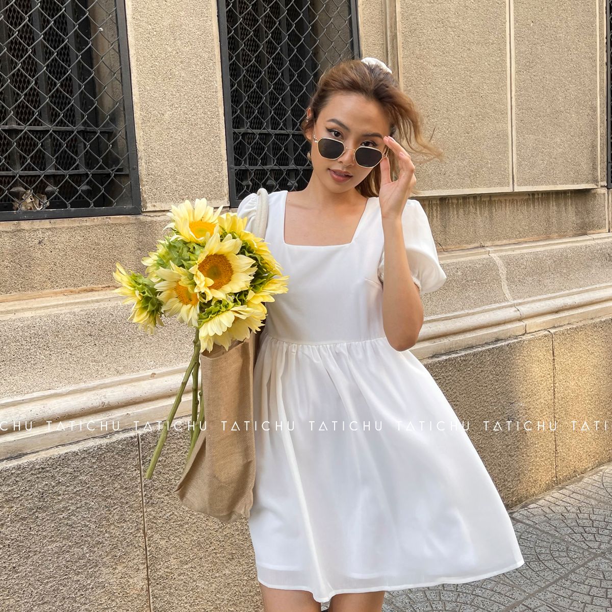 Square Neck Babydoll Dress