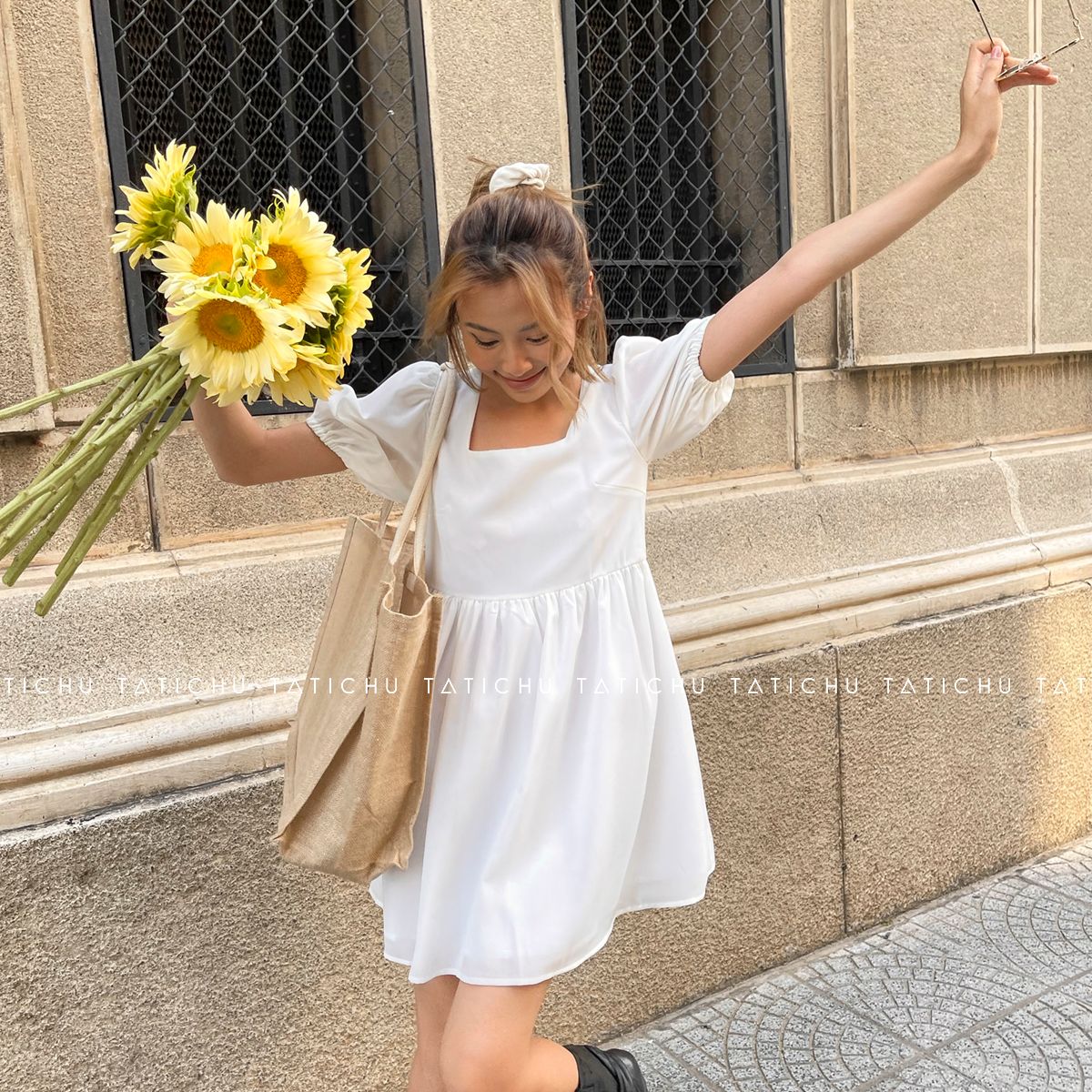 Square Neck Babydoll Dress