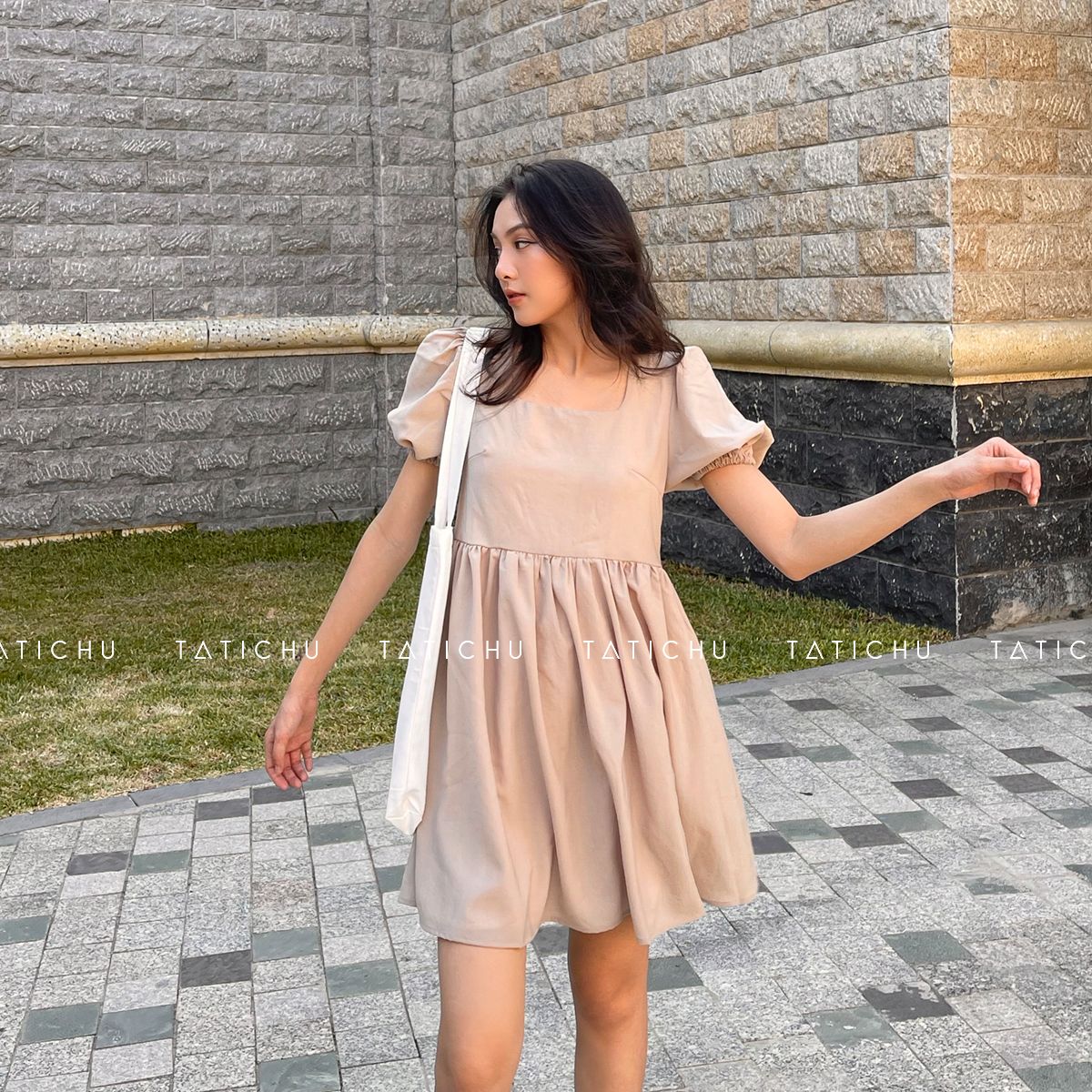 Square Neck Babydoll Dress