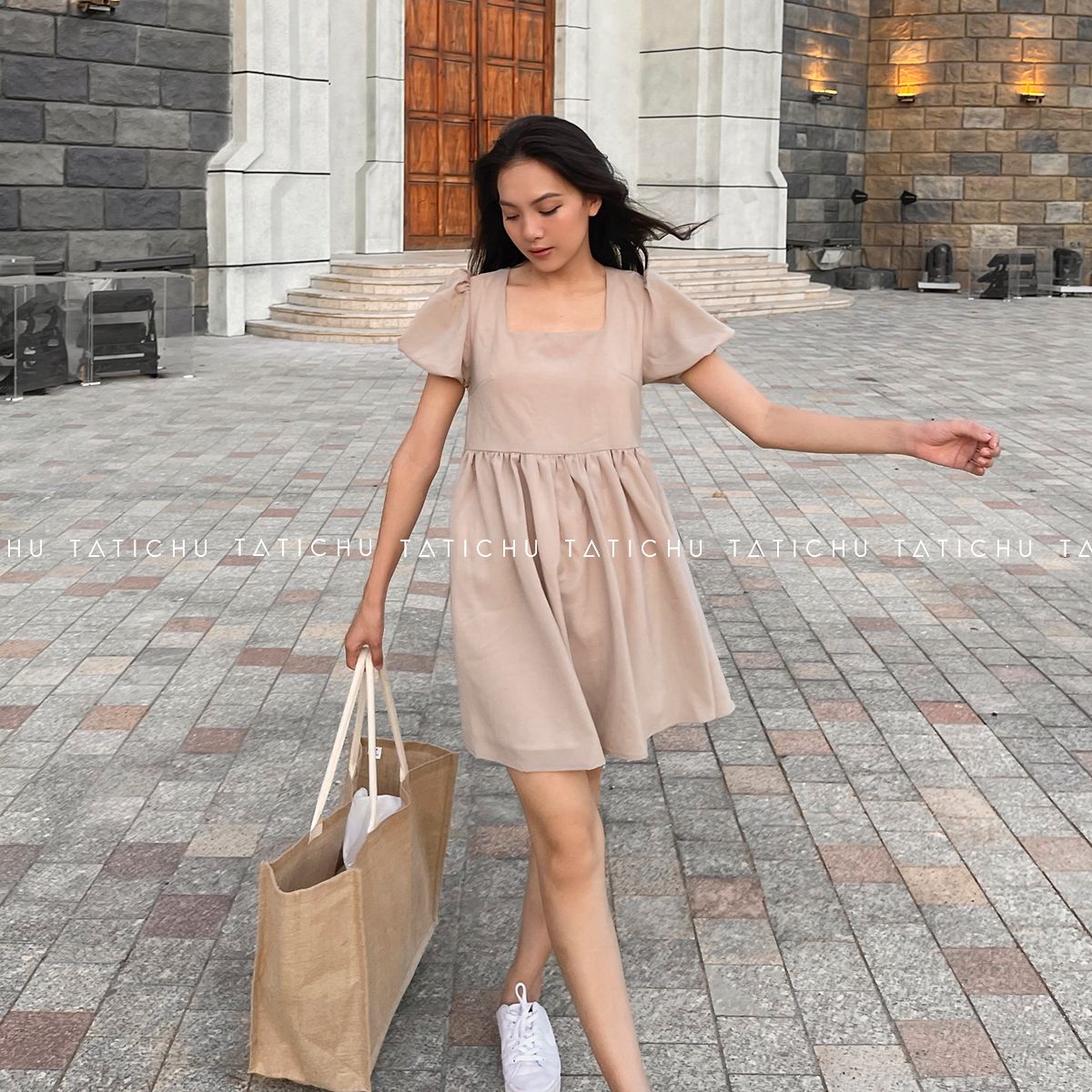 Square Neck Babydoll Dress
