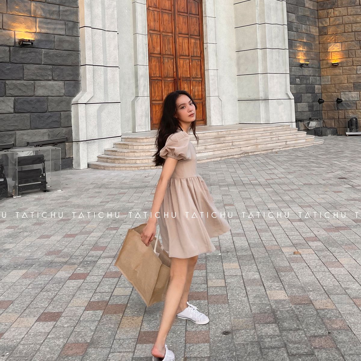 Square Neck Babydoll Dress