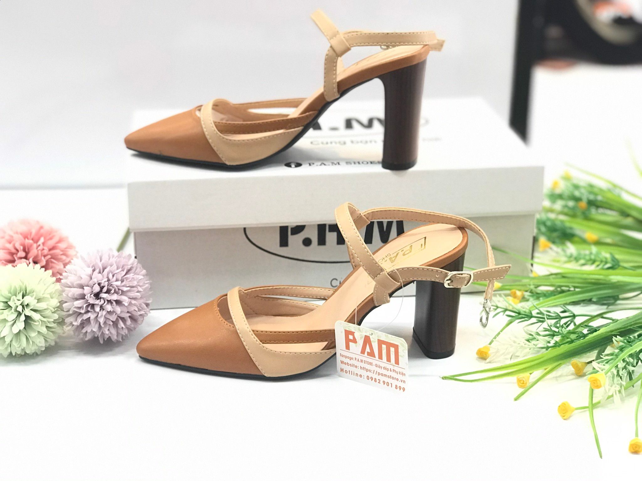 SD 7P Gót Giả Gỗ Phối Kem