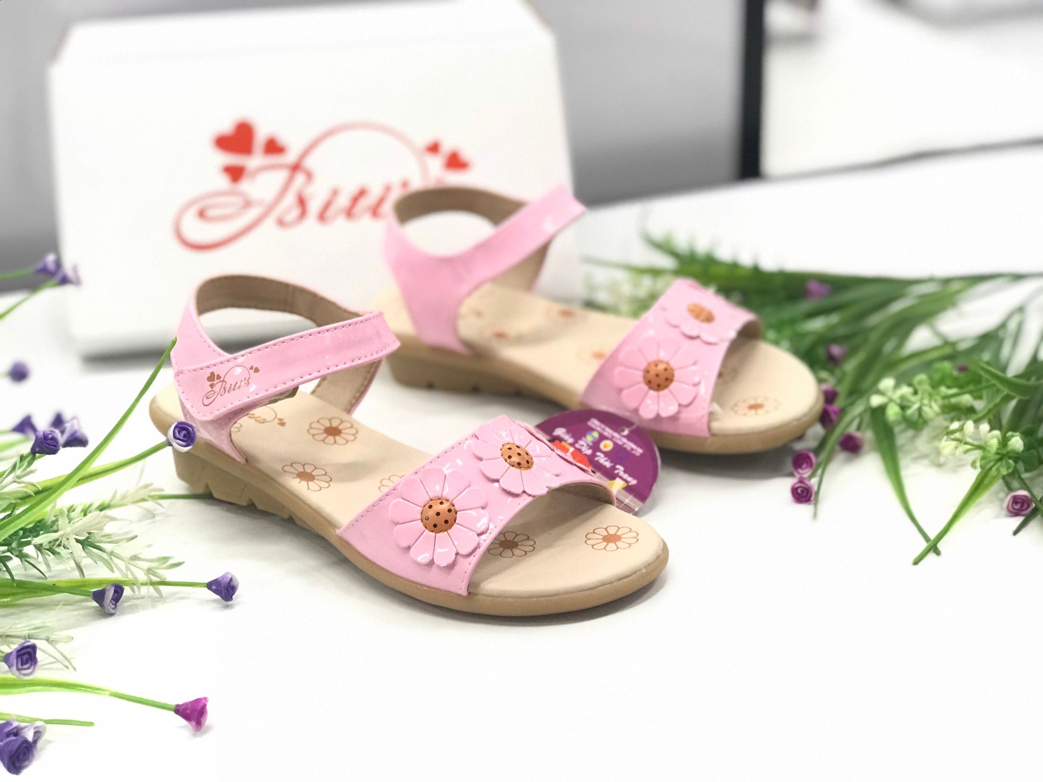 Sandals bé gái quai dán ( size 30 - 35 )-DTG001688
