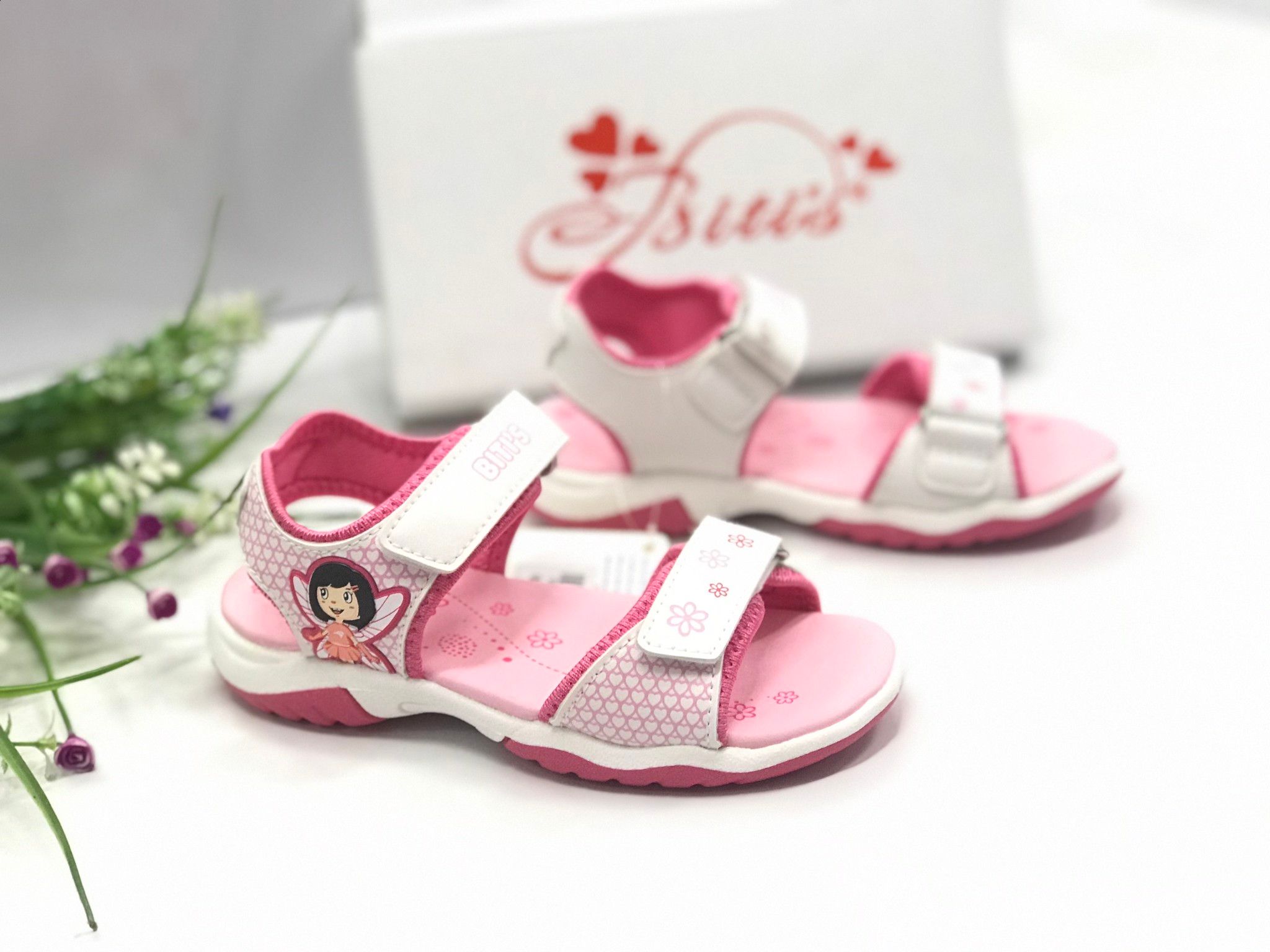Sandals bé gái quai dán ( size 24 - 30 )-DTG001900