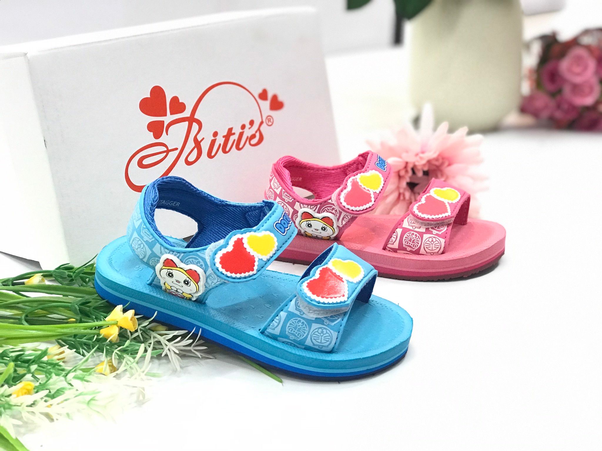 Sandals bé gái quai dán ( size 24 - 33 )-DXG000622