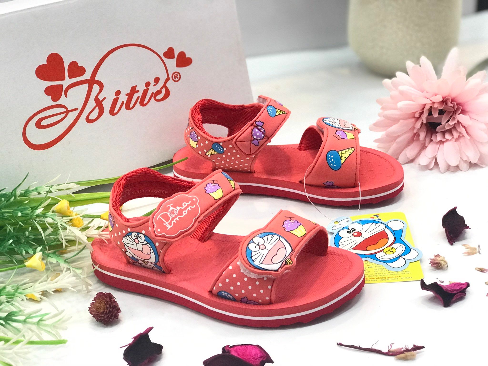 Sandals bé gái quai dán ( size 24 - 33 )-DXG001022